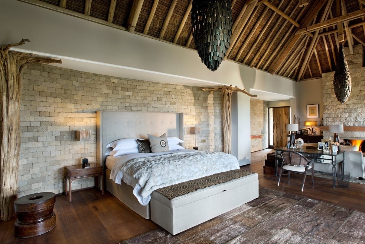 A master bedroom at Sirai House, Kenya