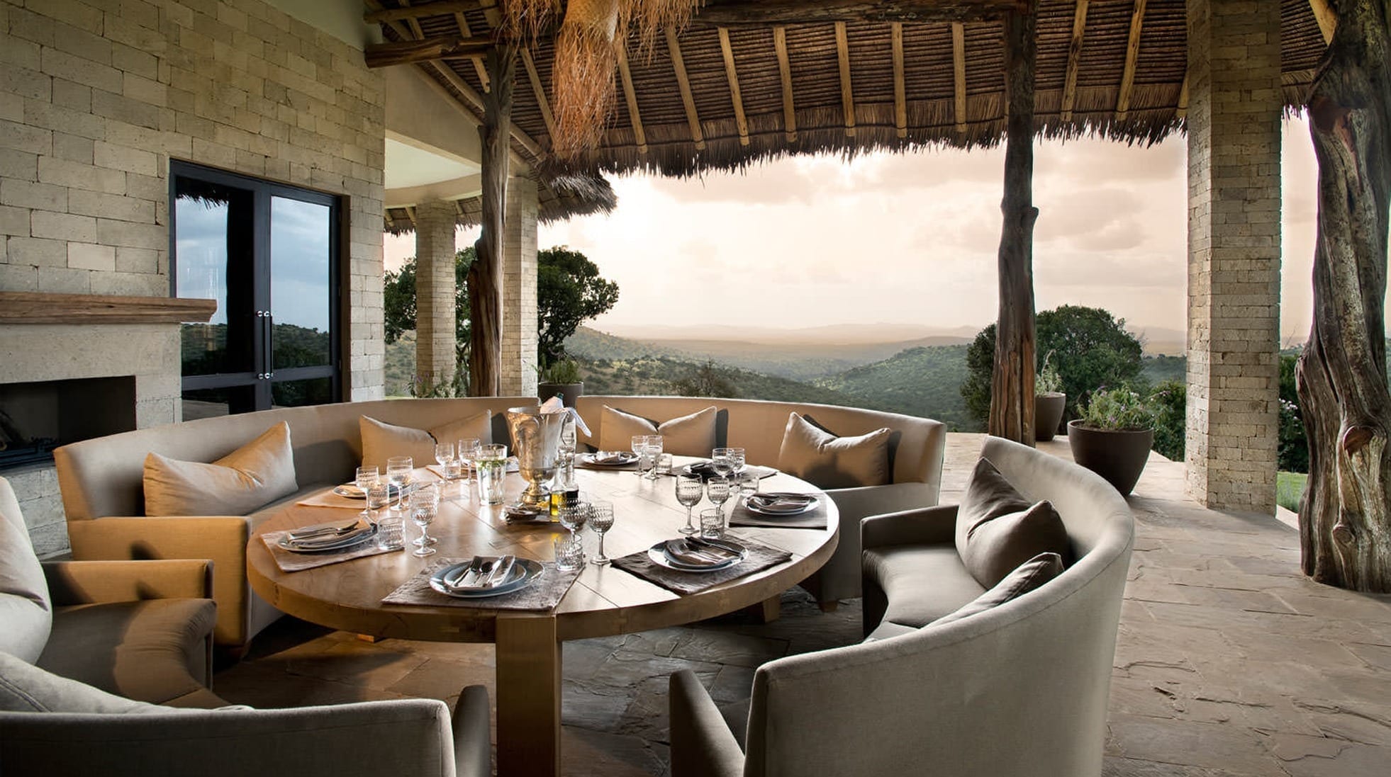 Dinner with a view at Sirai House, Kenya
