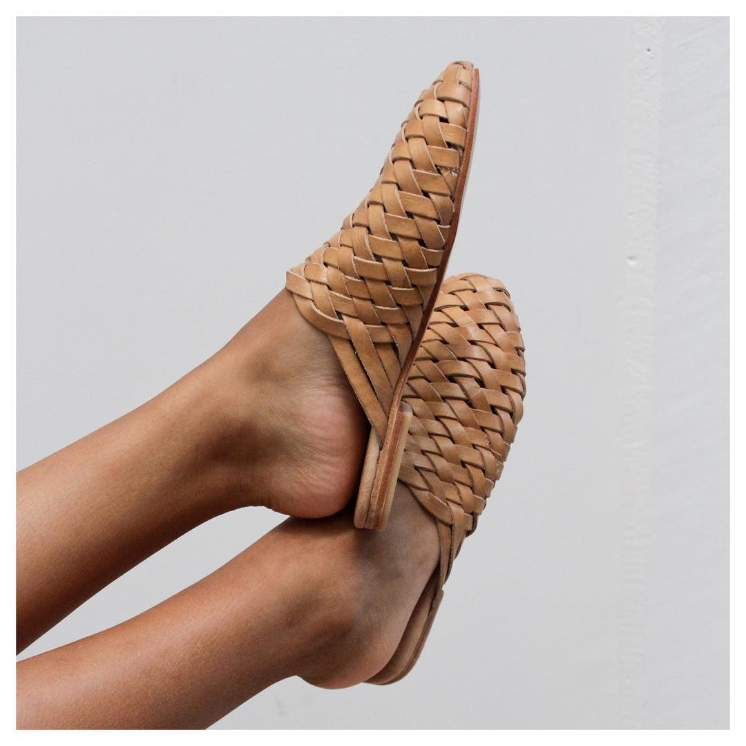 St. Agni Woven Leather Sandals