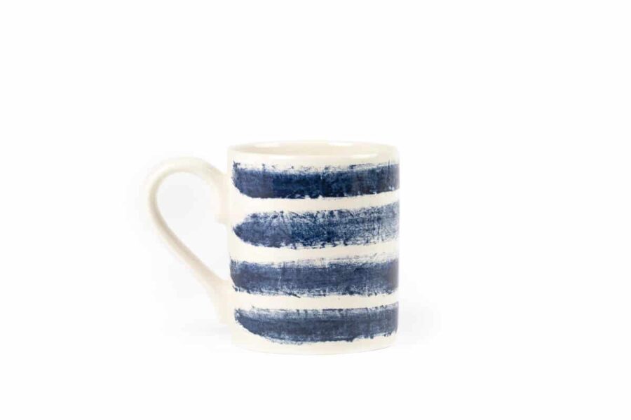 1882 Ltd indigo rain tankard mug in white and blue