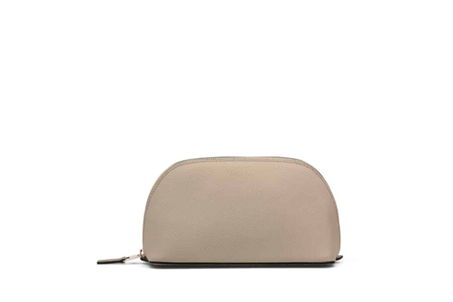 Smythson Leather Cosmetic Case in Brown