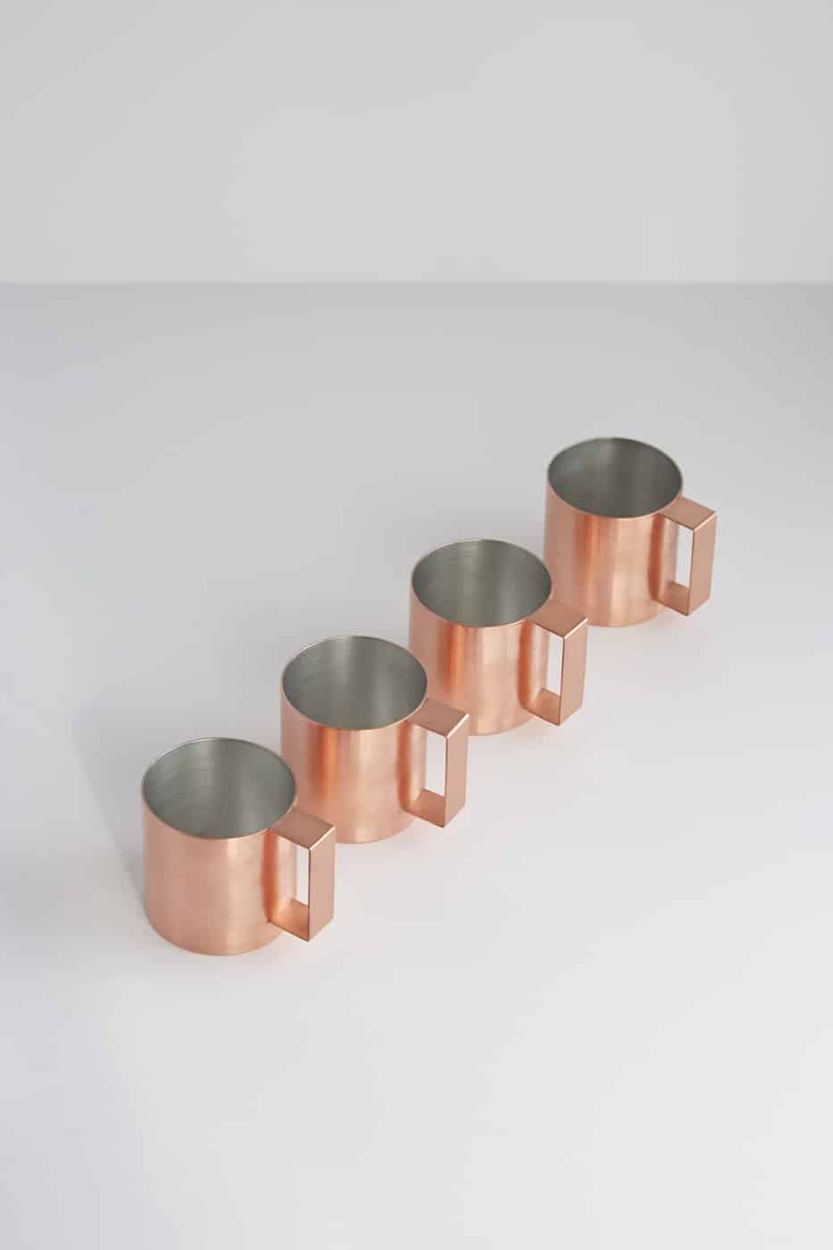 studio kyss copper mugs in pink set of 2