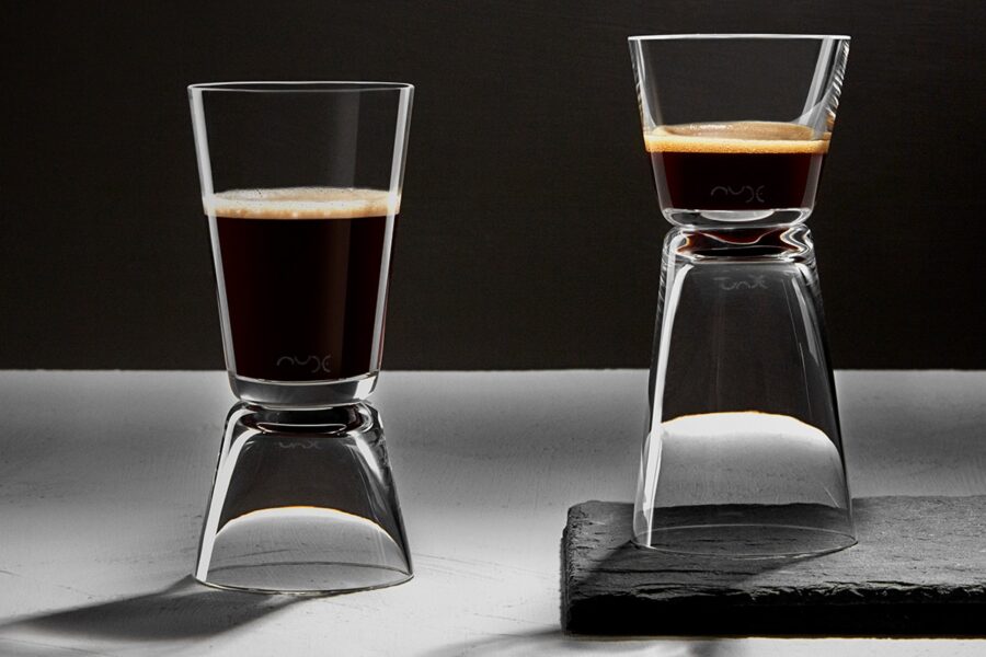 Nude Glass Dual Espresso Glass in Transparent Set of 2