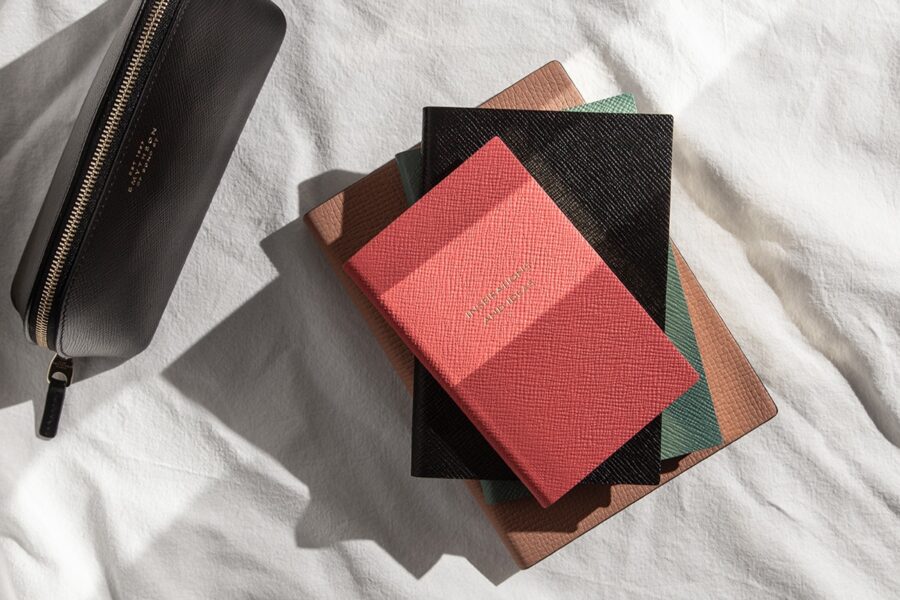 Smythson notebook in red