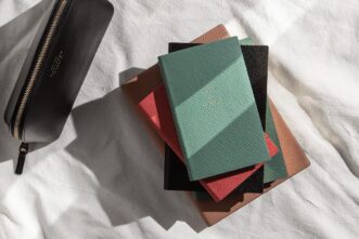 Smythson leather notebook multiple color