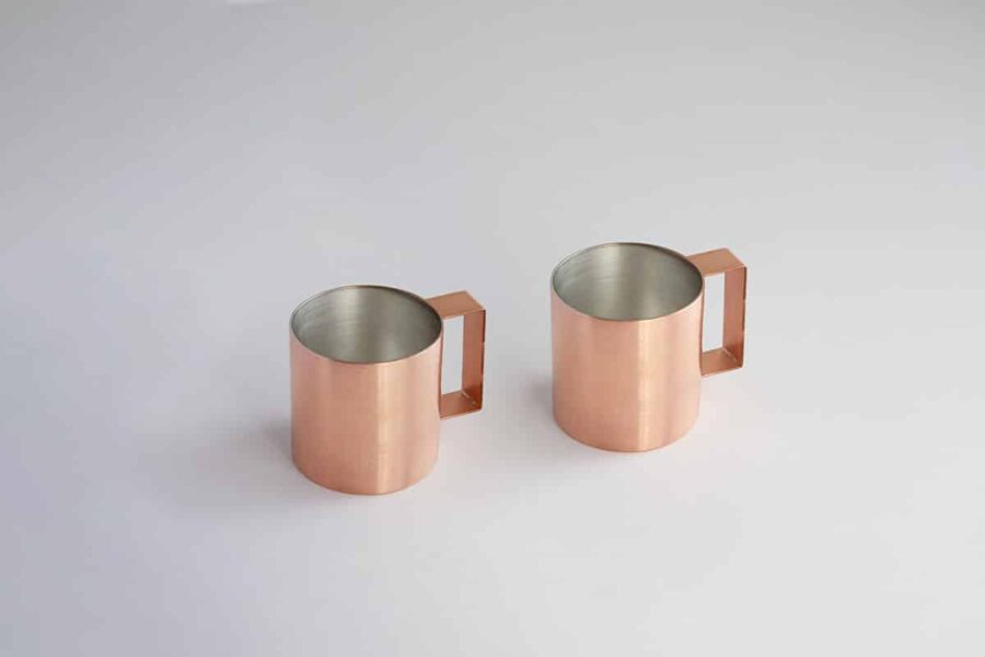 studio kyss copper cup in pink set of 2